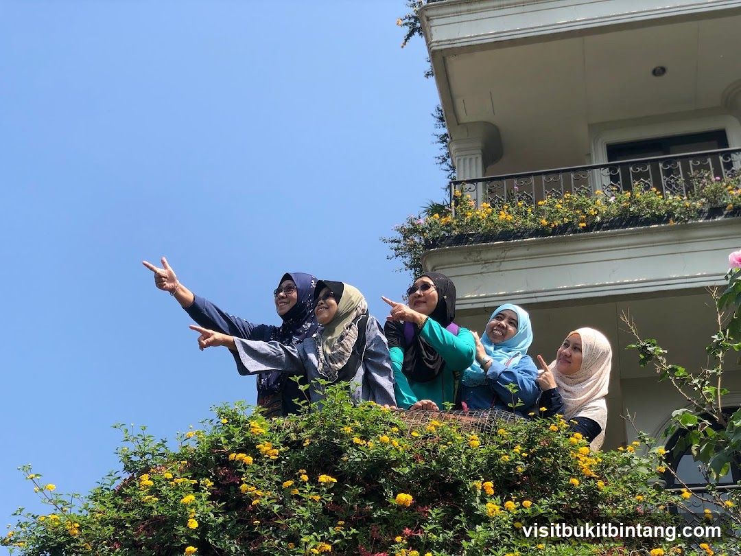 Women pointing at something