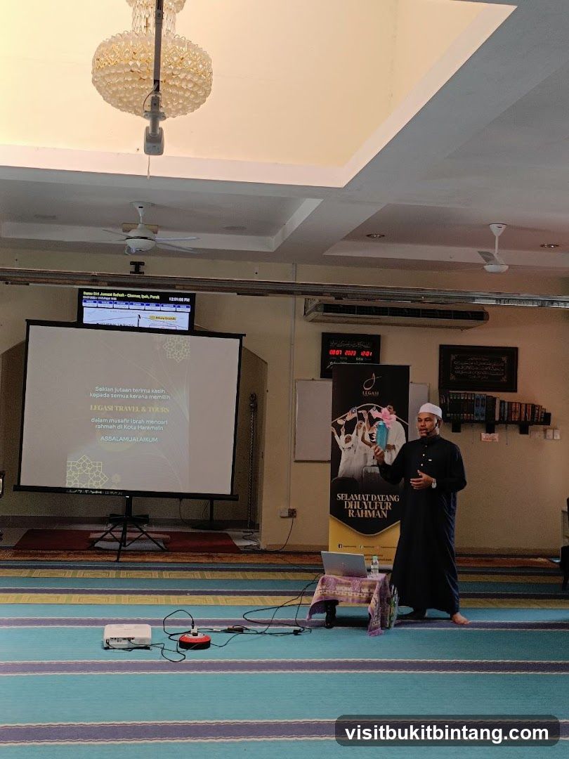 Presentation in a mosque