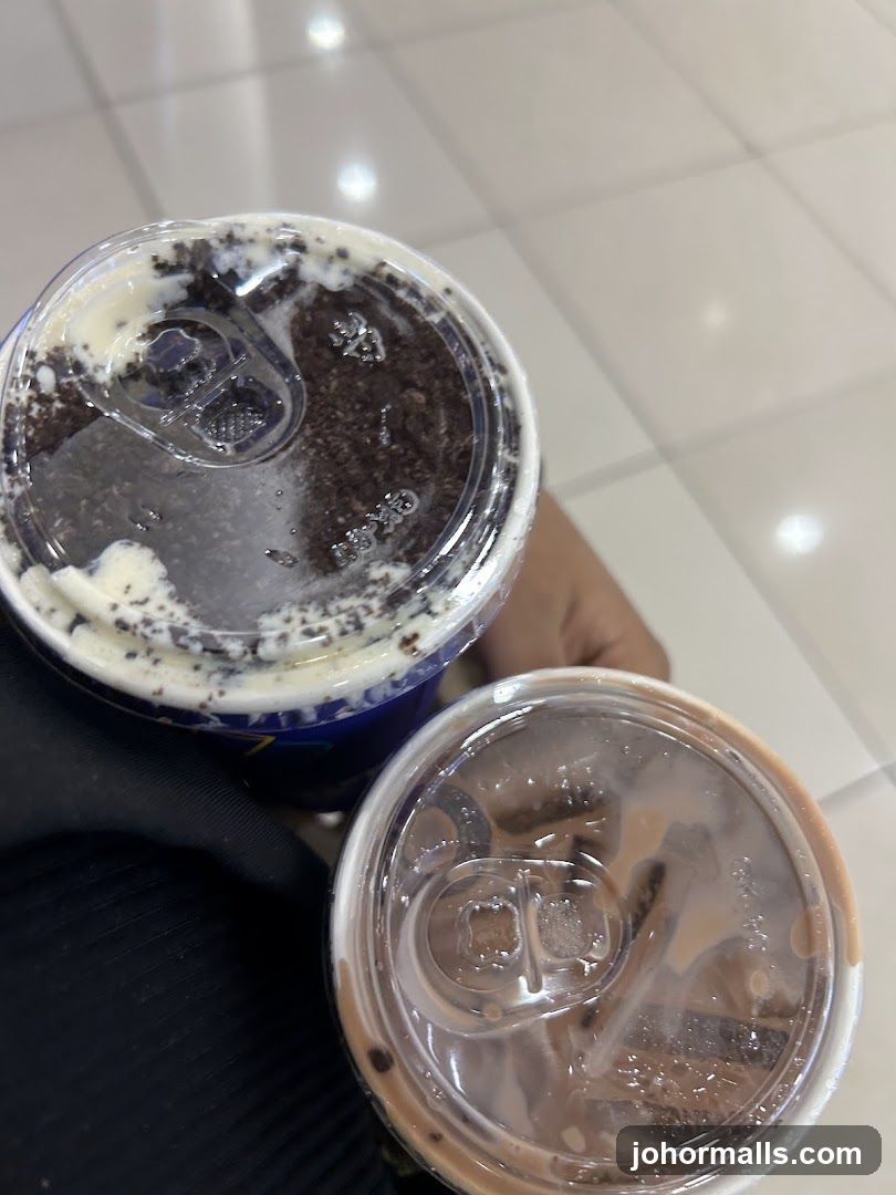 Two drinks with toppings