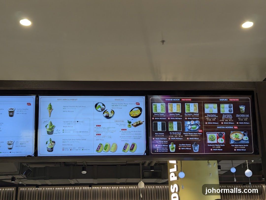 Matcha & Hojicha Menu