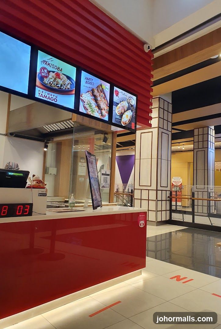 Restaurant Counter with Digital Menu Displays