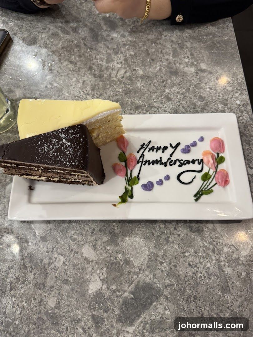 Dessert Plate with Anniversary Message