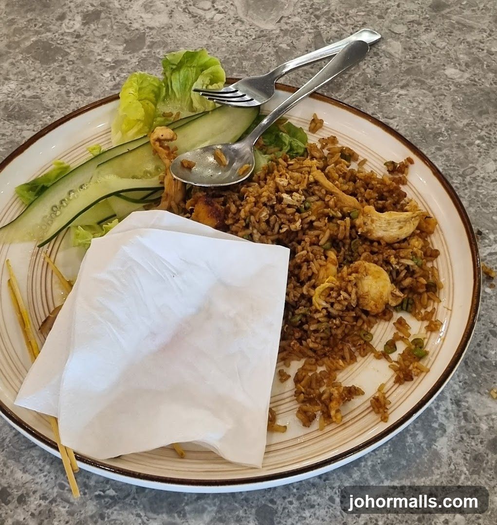 Fried Rice with Chicken and Salad