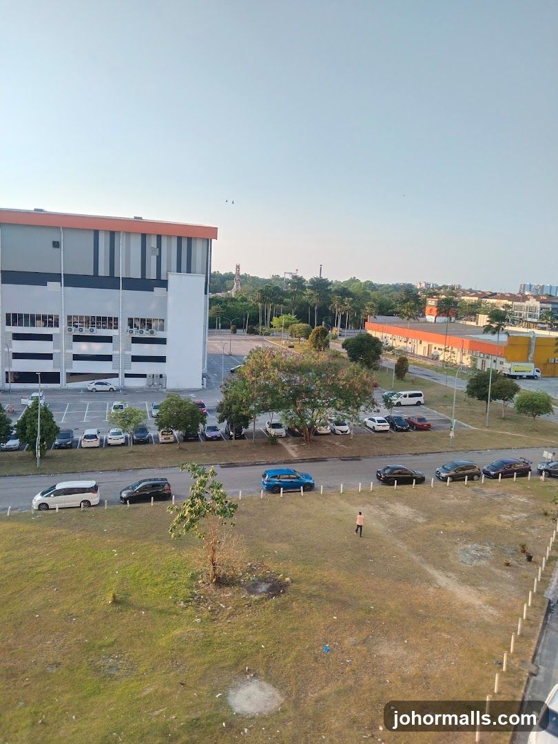 Industrial area with parking lot