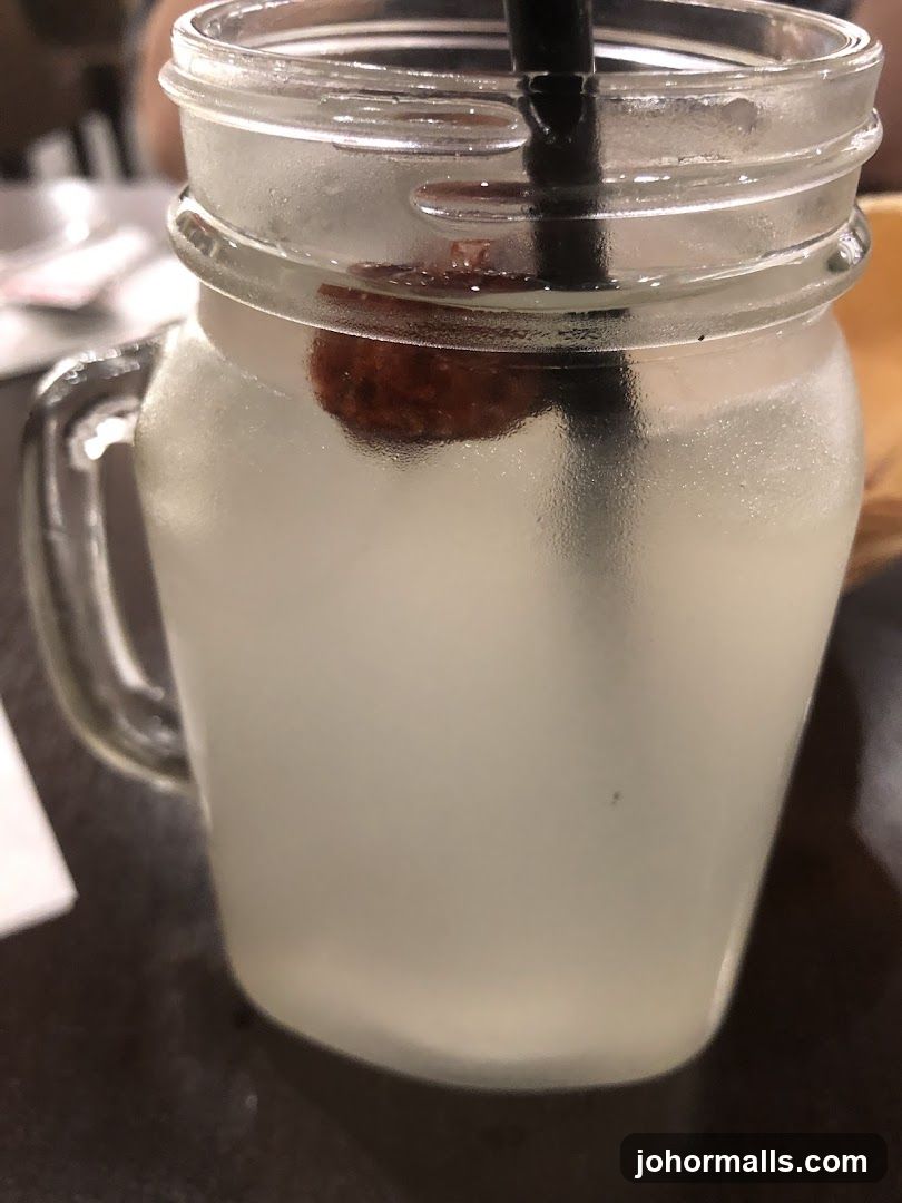 Iced Drink in a Mason Jar