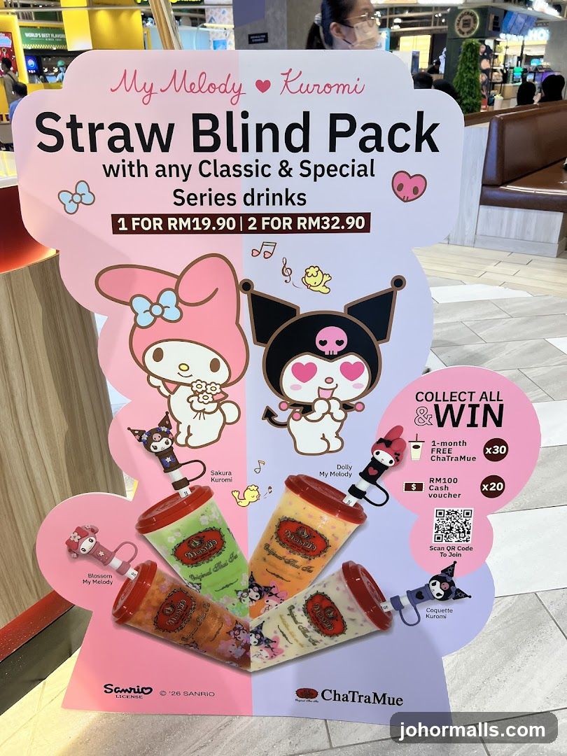 My Melody & Kuromi Straw Blind Pack Promotion