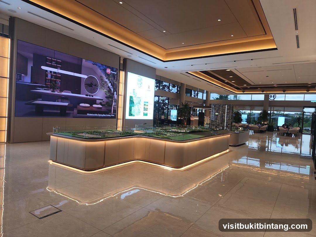 Modern Showroom with Architectural Models