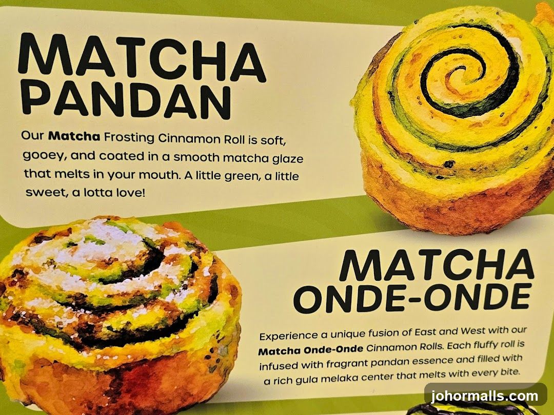 Matcha Pandan and Matcha Onde-Onde Cinnamon Rolls