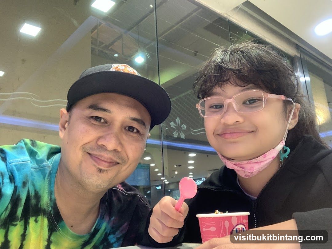 Father and Daughter Enjoying Ice Cream
