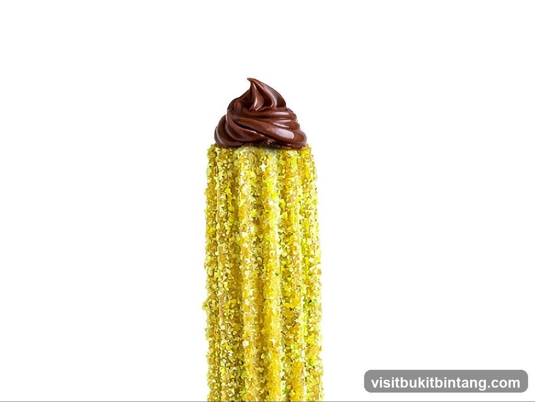 Churro with Chocolate and Pistachios