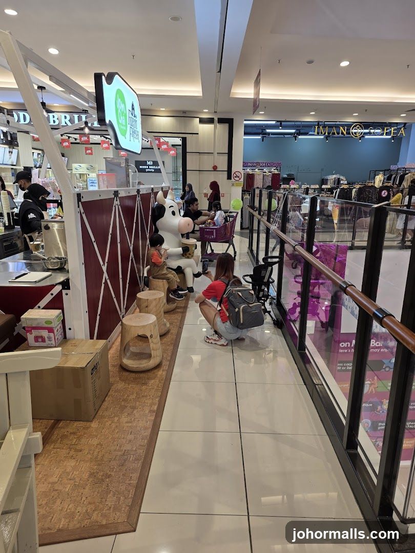 Cow-themed beverage stall