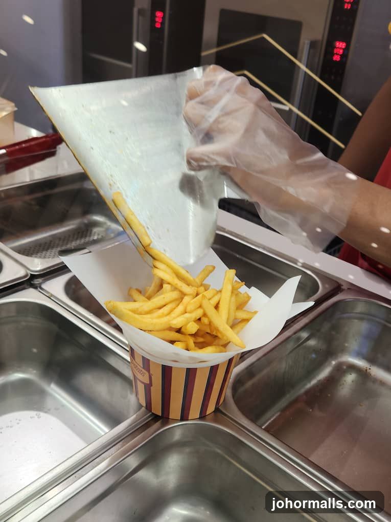 French Fries Being Served