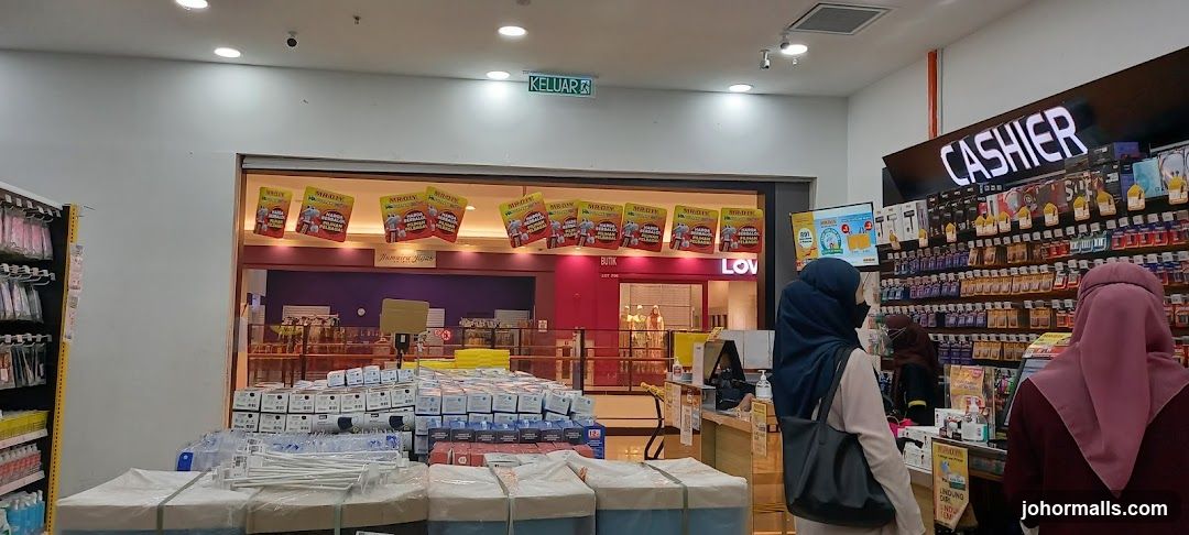 Store Interior with Cashier and Merchandise