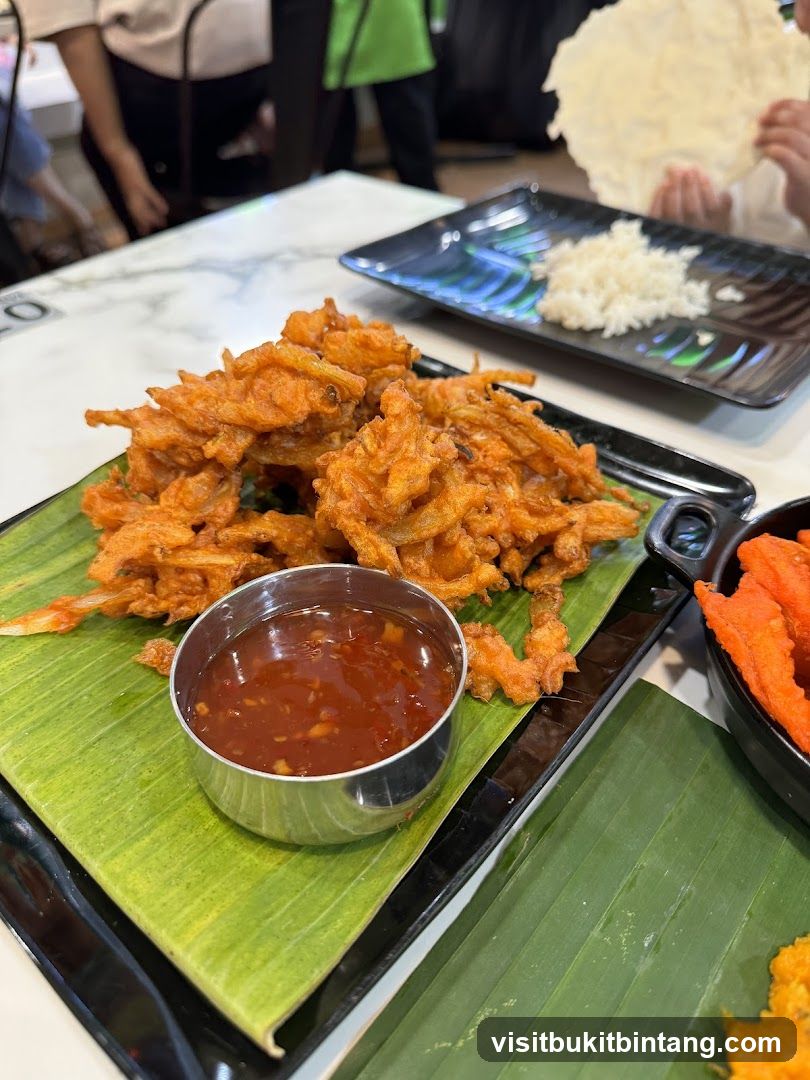 Onion Fritters with Dipping Sauce