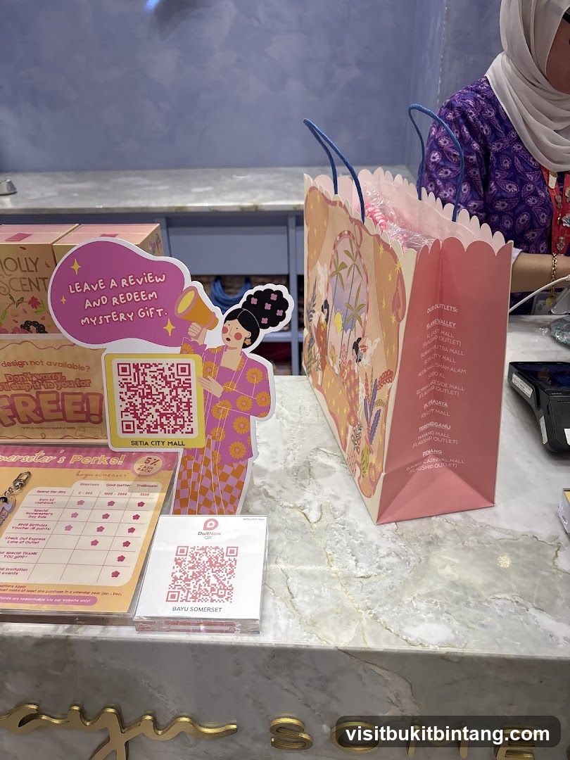 Promotional Display with QR Codes