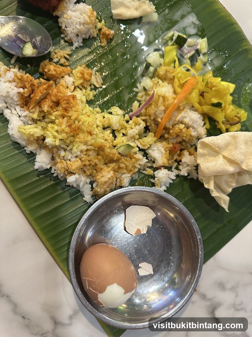 Indian Meal on Banana Leaf