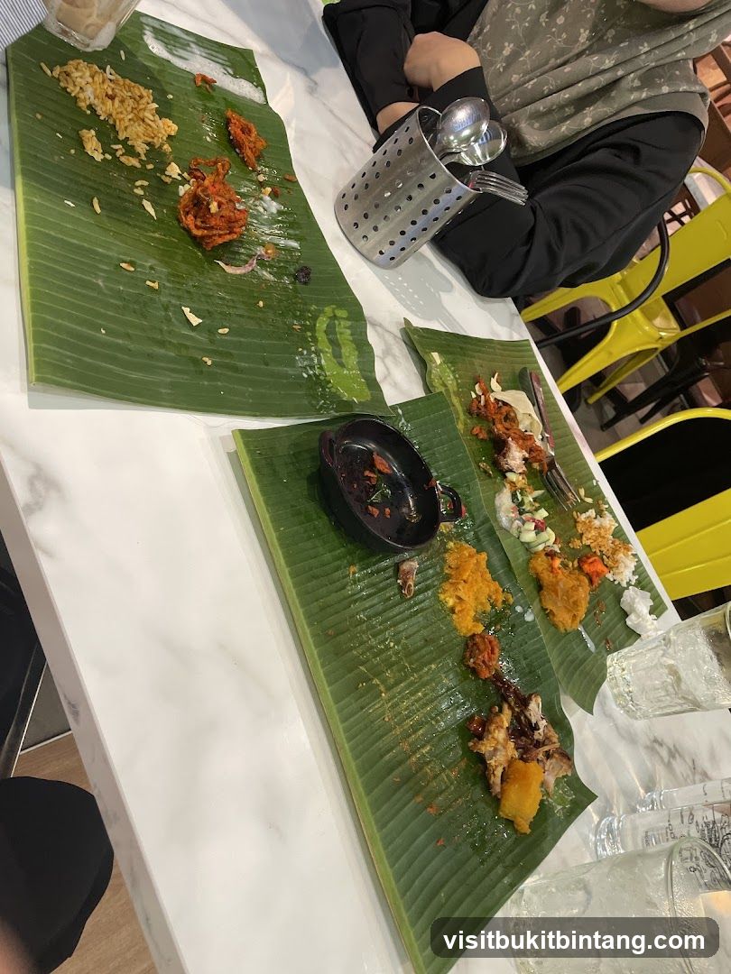 Leftover Food on Banana Leaves