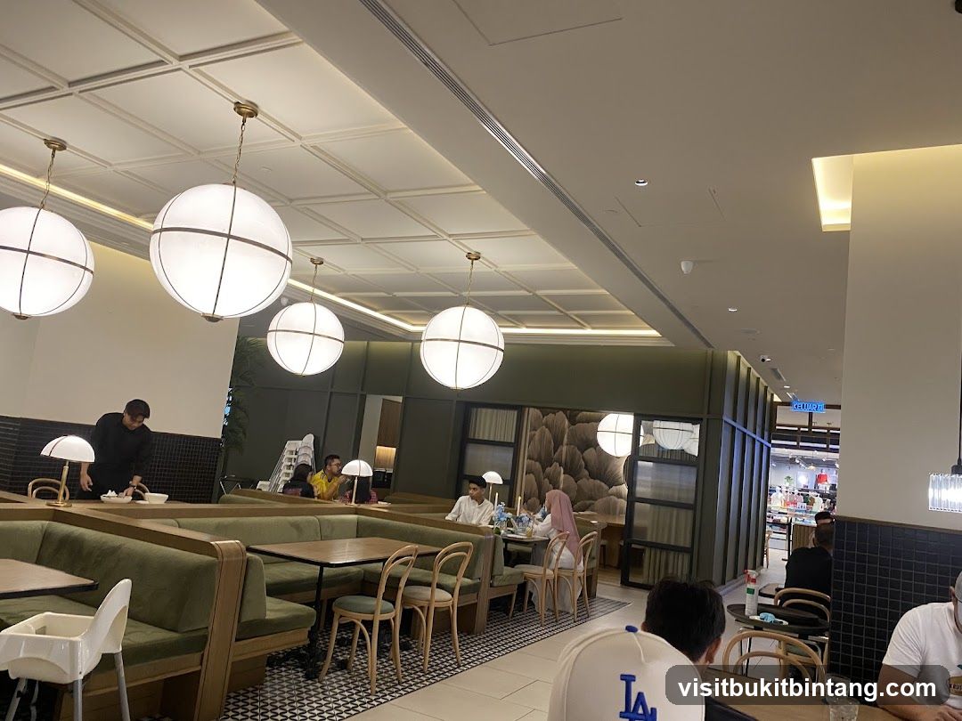 Restaurant Interior with Patrons