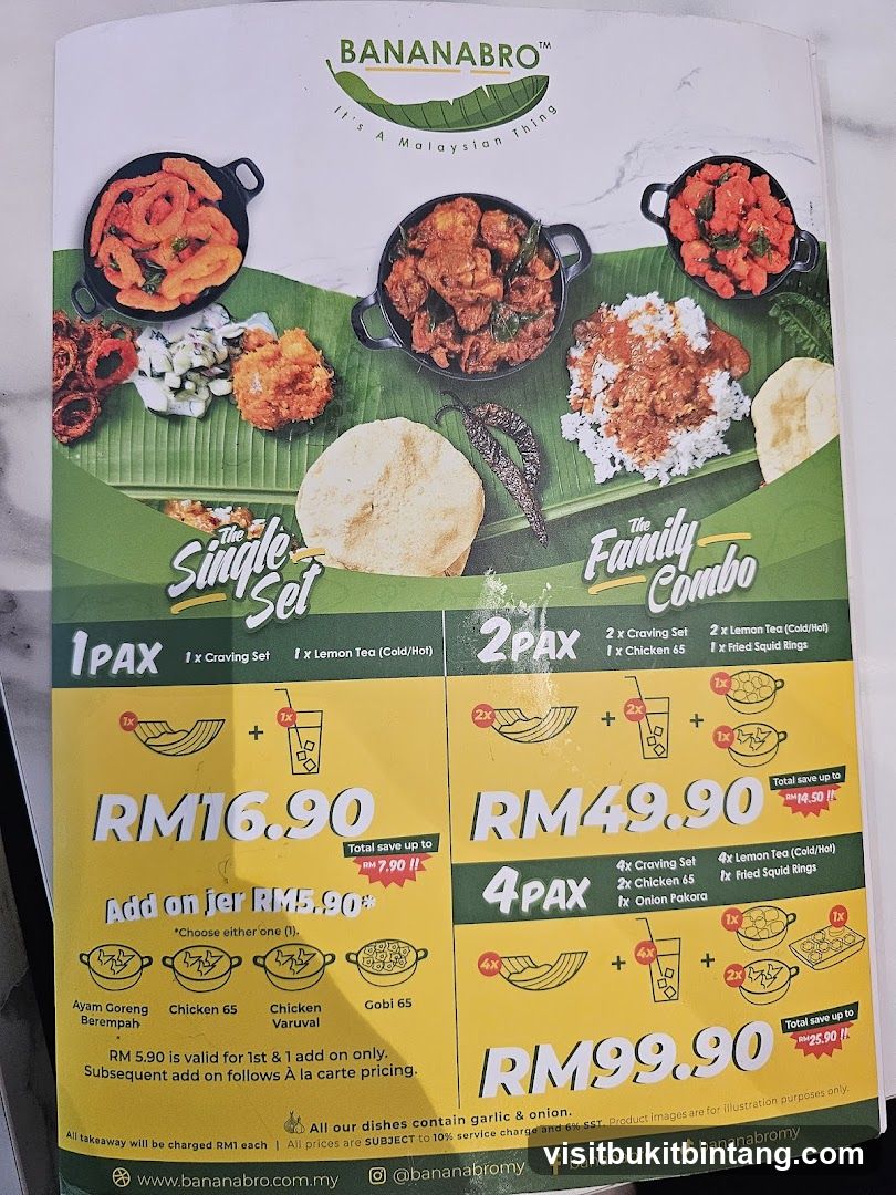 BANANABRO Menu