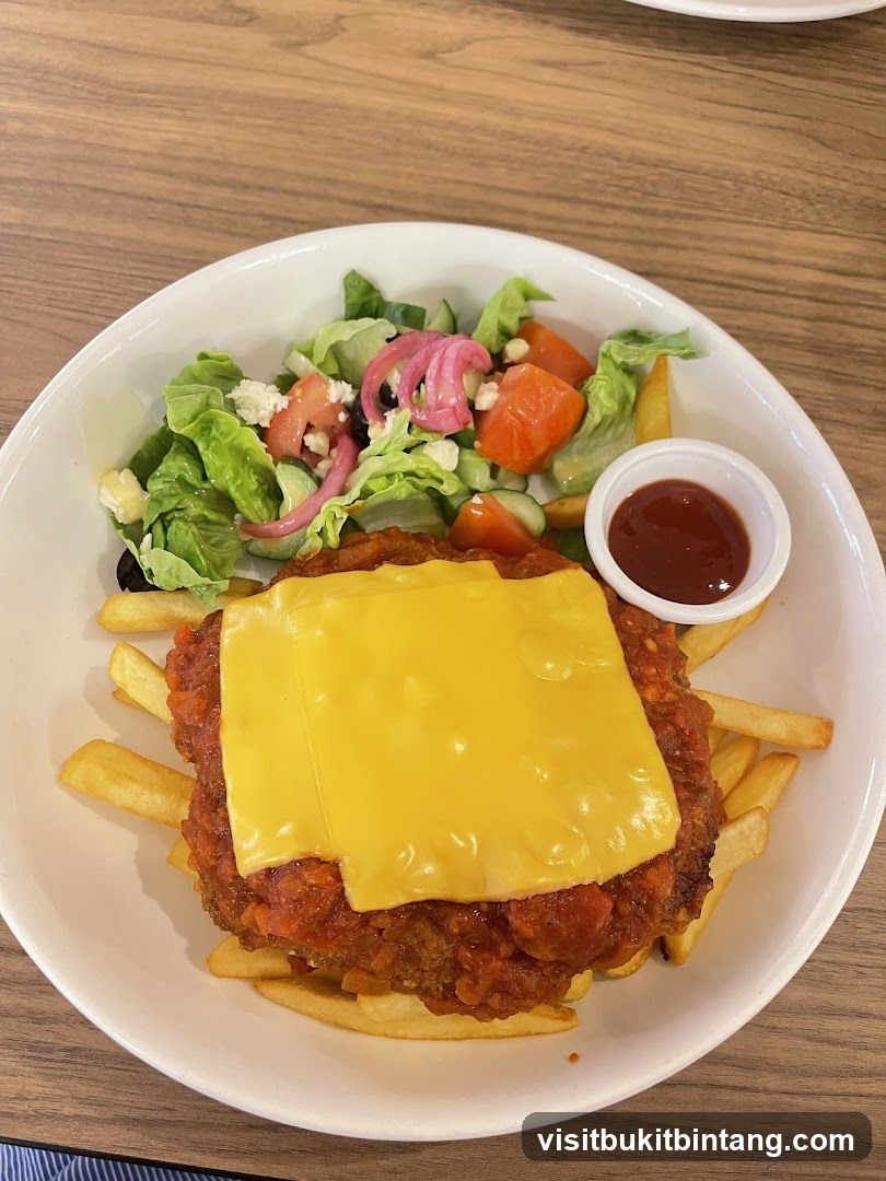 Chicken Parmigiana with Salad