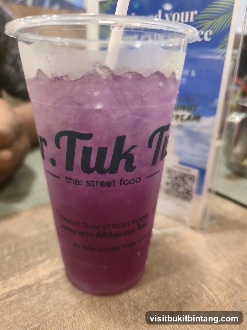 Purple Drink with Thai Street Food Branding