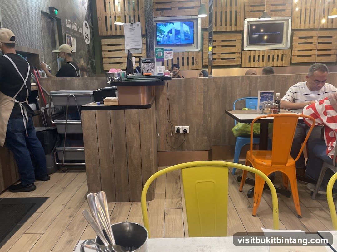 Restaurant Interior with Colorful Chairs