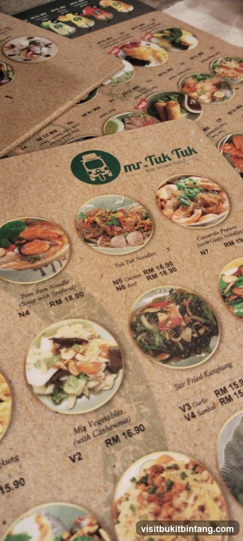 Mr. Tuk Tuk Thai Street Food Menu
