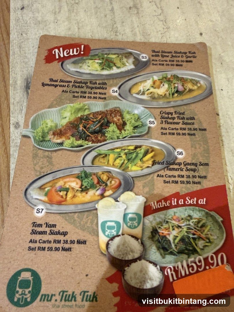 mr. Tuk Tuk Menu