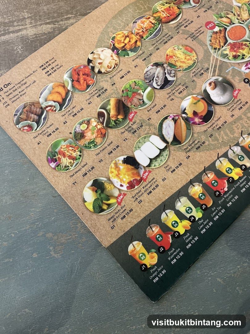 Thai Food Menu
