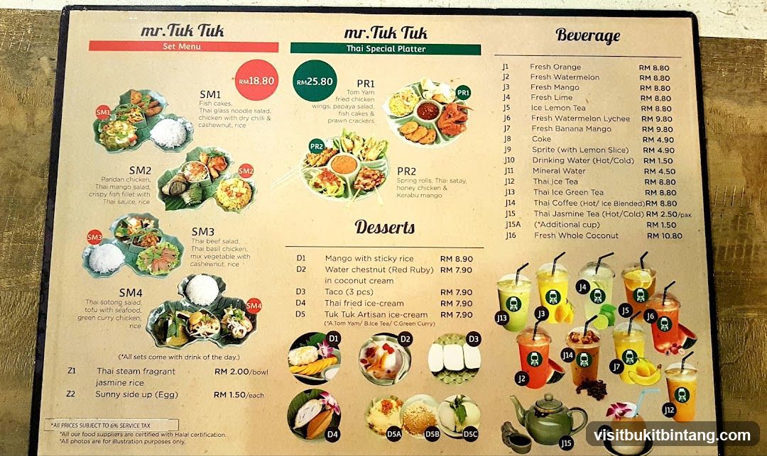 mr. Tuk Tuk Set Menu