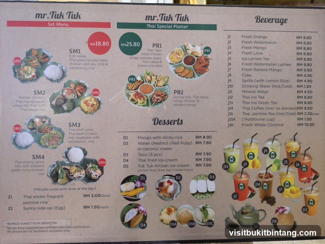 mr. Tuk Tuk Set Menu & Thai Special Platter