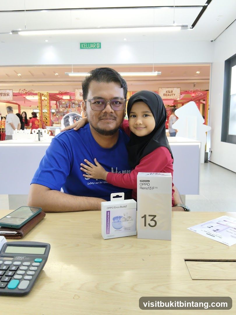 Father and Daughter with OPPO Products