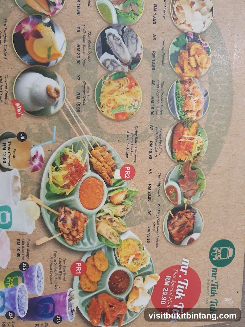 mr. Tuk Tuk Thai Street Food Menu
