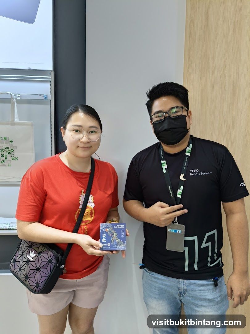 People holding product