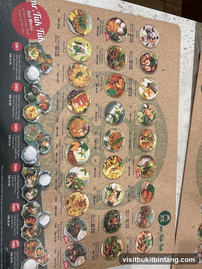 mr. Tuk Tuk Set Menu