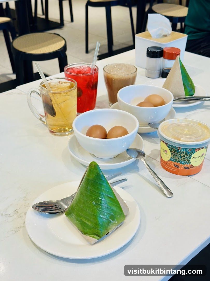 Table with food and drinks