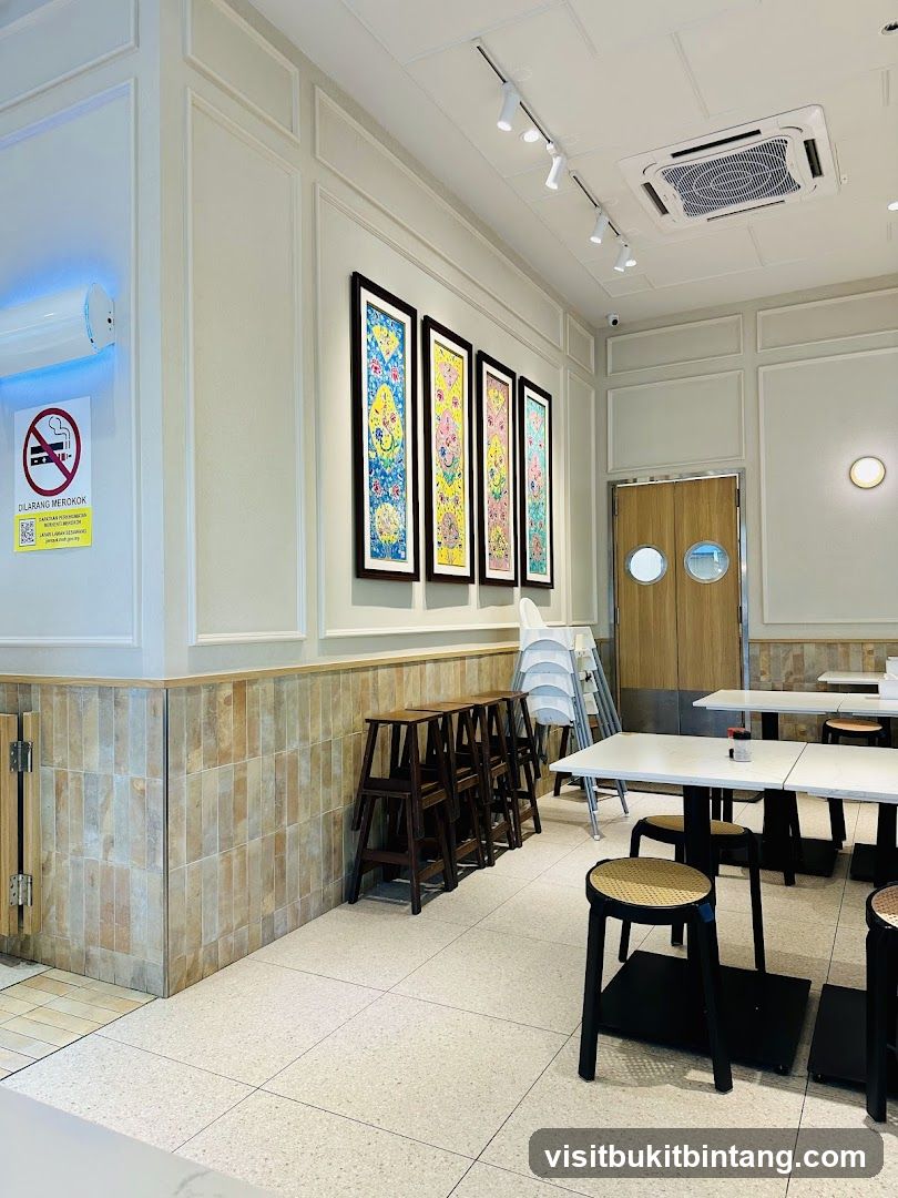 Restaurant Interior with Artwork and Seating