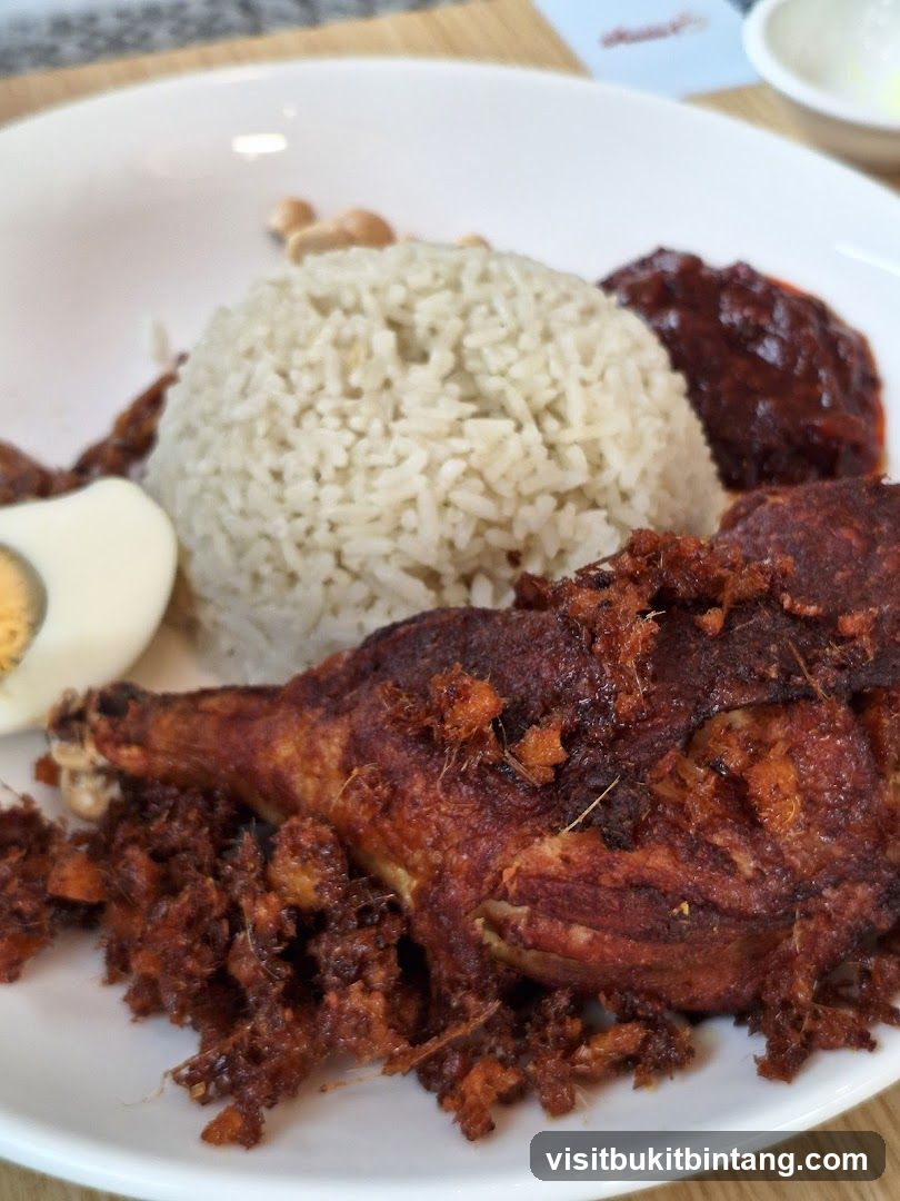 Nasi Lemak with Fried Chicken