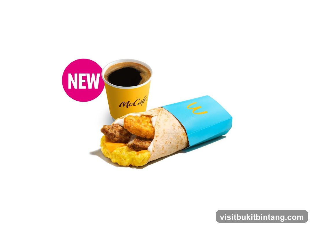New McCafe Breakfast Burrito and Coffee