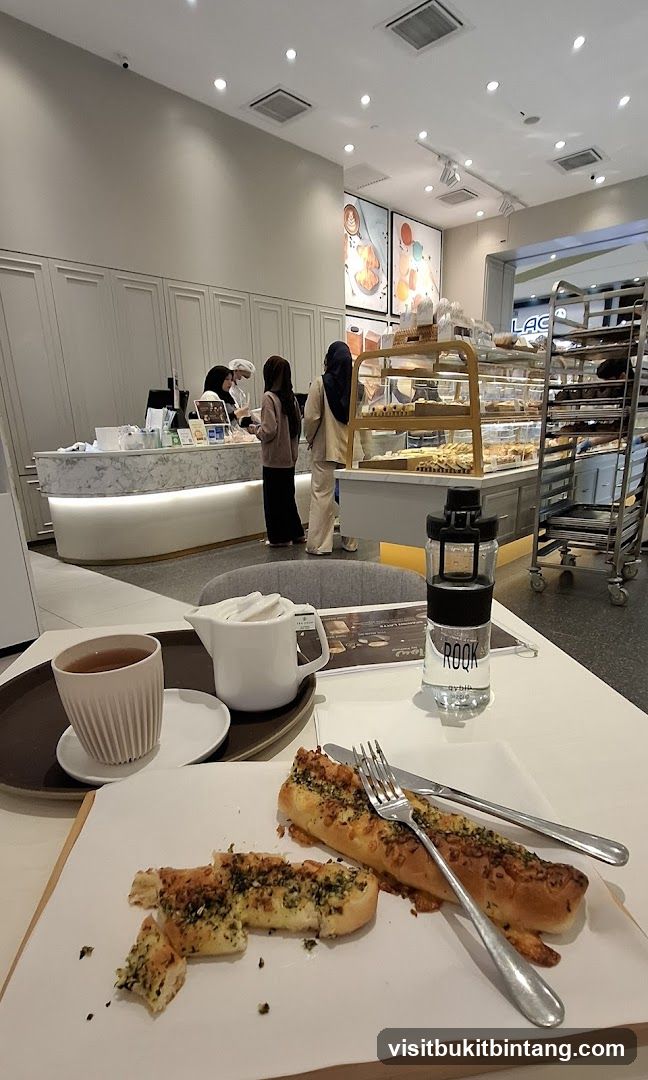Bakery Interior with Food and Drinks