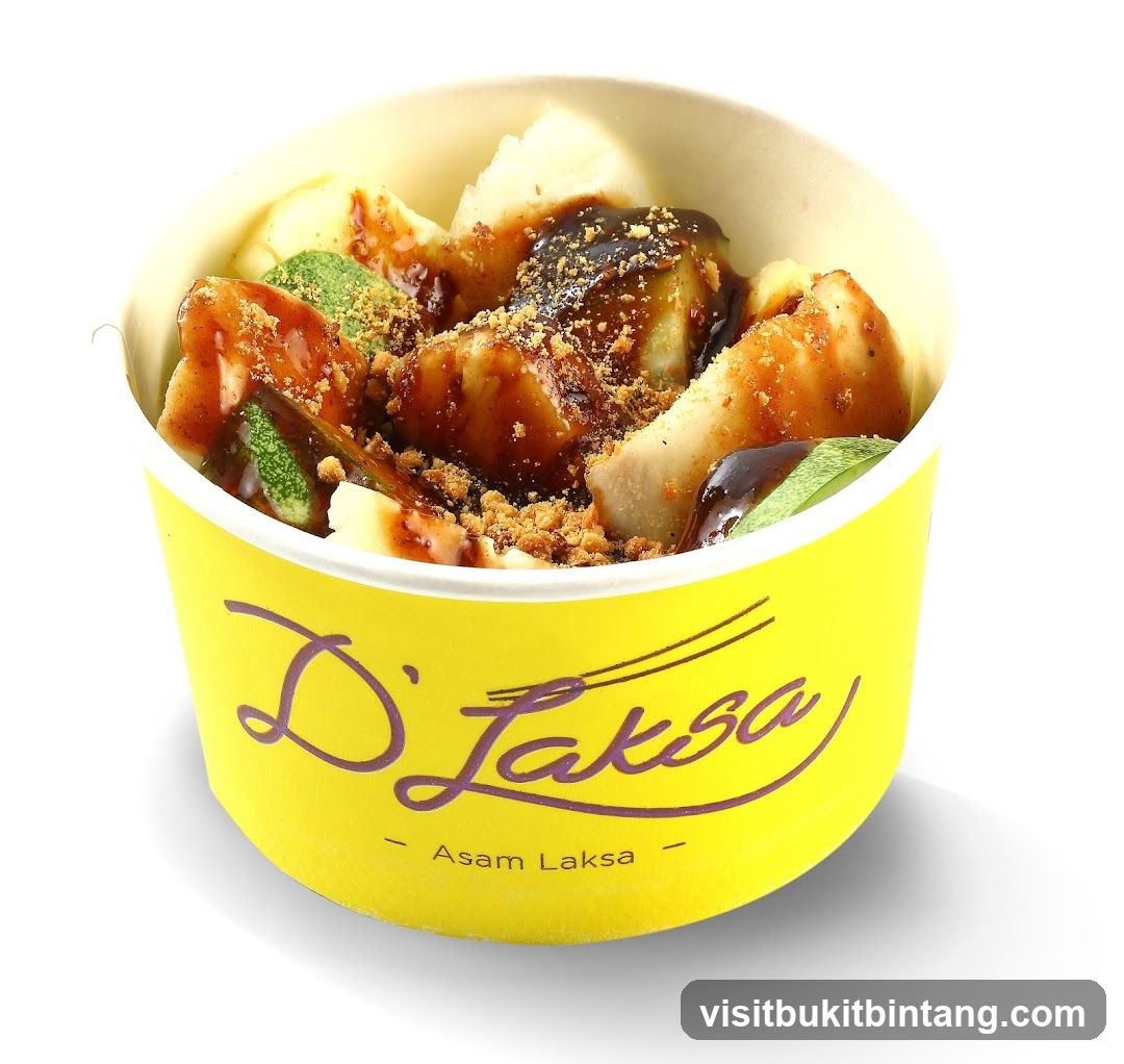 Asam Laksa in a Yellow Cup