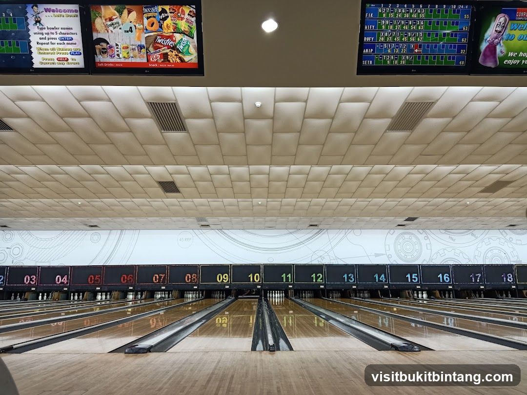 Bowling Alley Scoreboards and Lanes