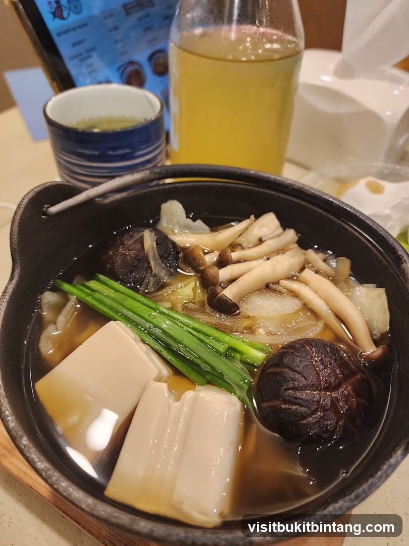 Hot Pot Dish with Tofu and Mushrooms