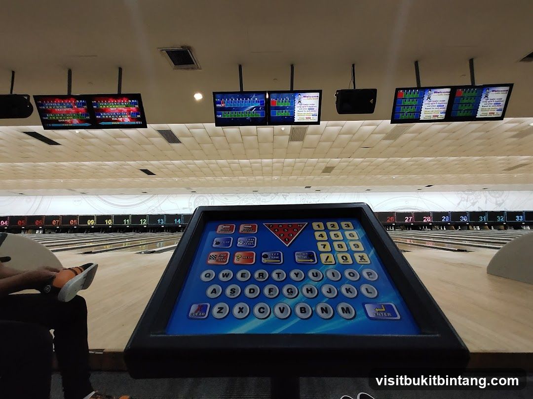 Bowling Alley Scoreboard and Lanes