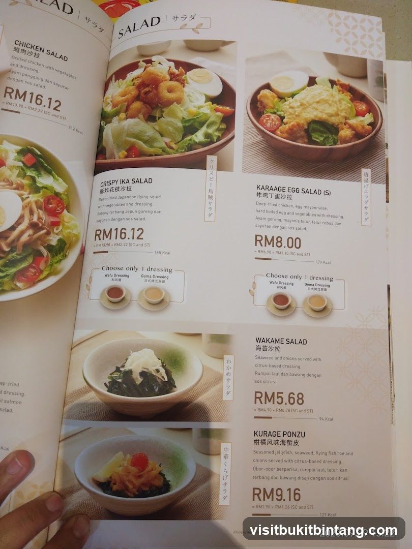 Salad Menu