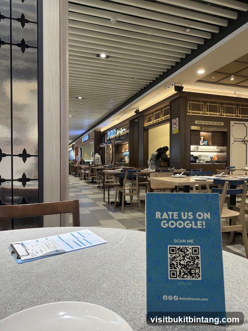 Restaurant Table with QR Code