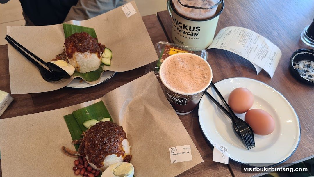 Nasi Lemak and Drinks