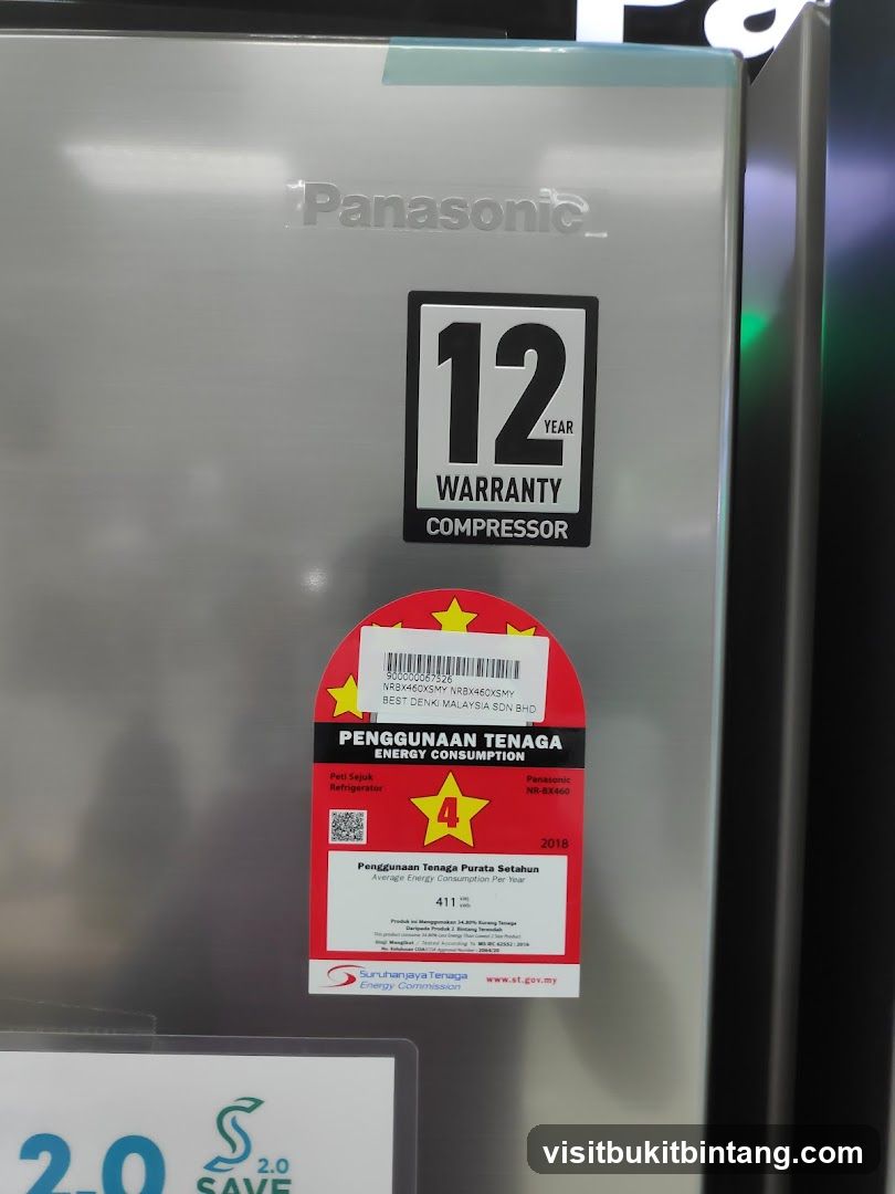 Panasonic Refrigerator Energy Label