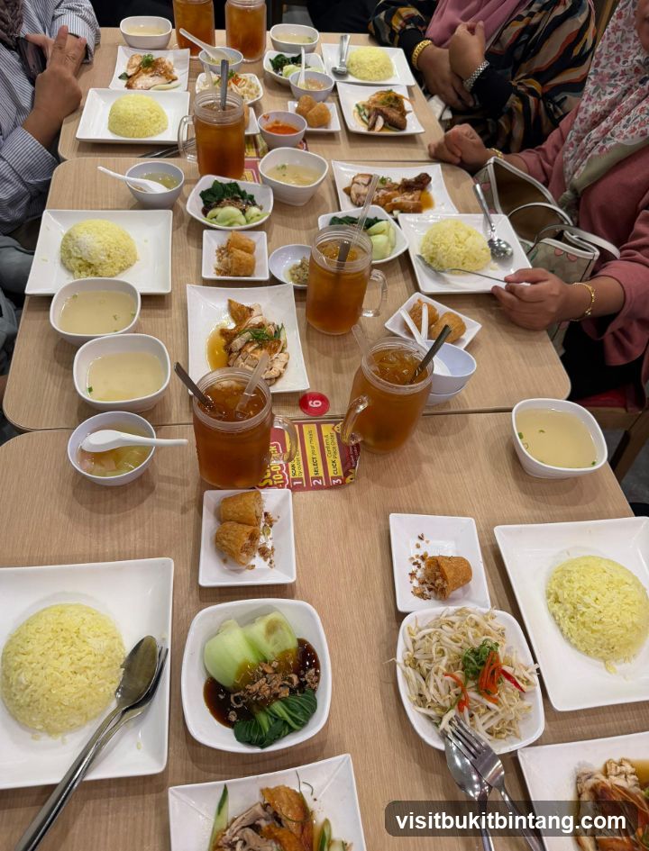 Group Meal with Chicken Rice