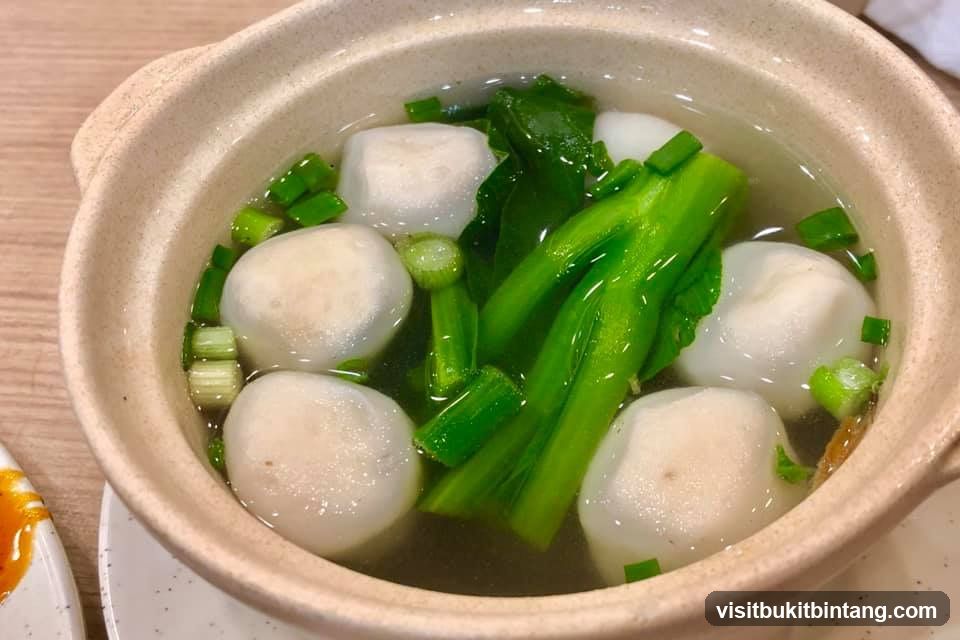 Fish Ball Soup with Greens